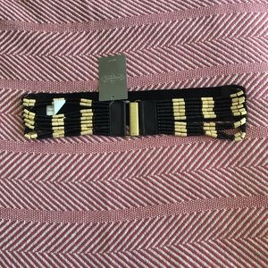 Linea Pelle Beaded Elastic Belt